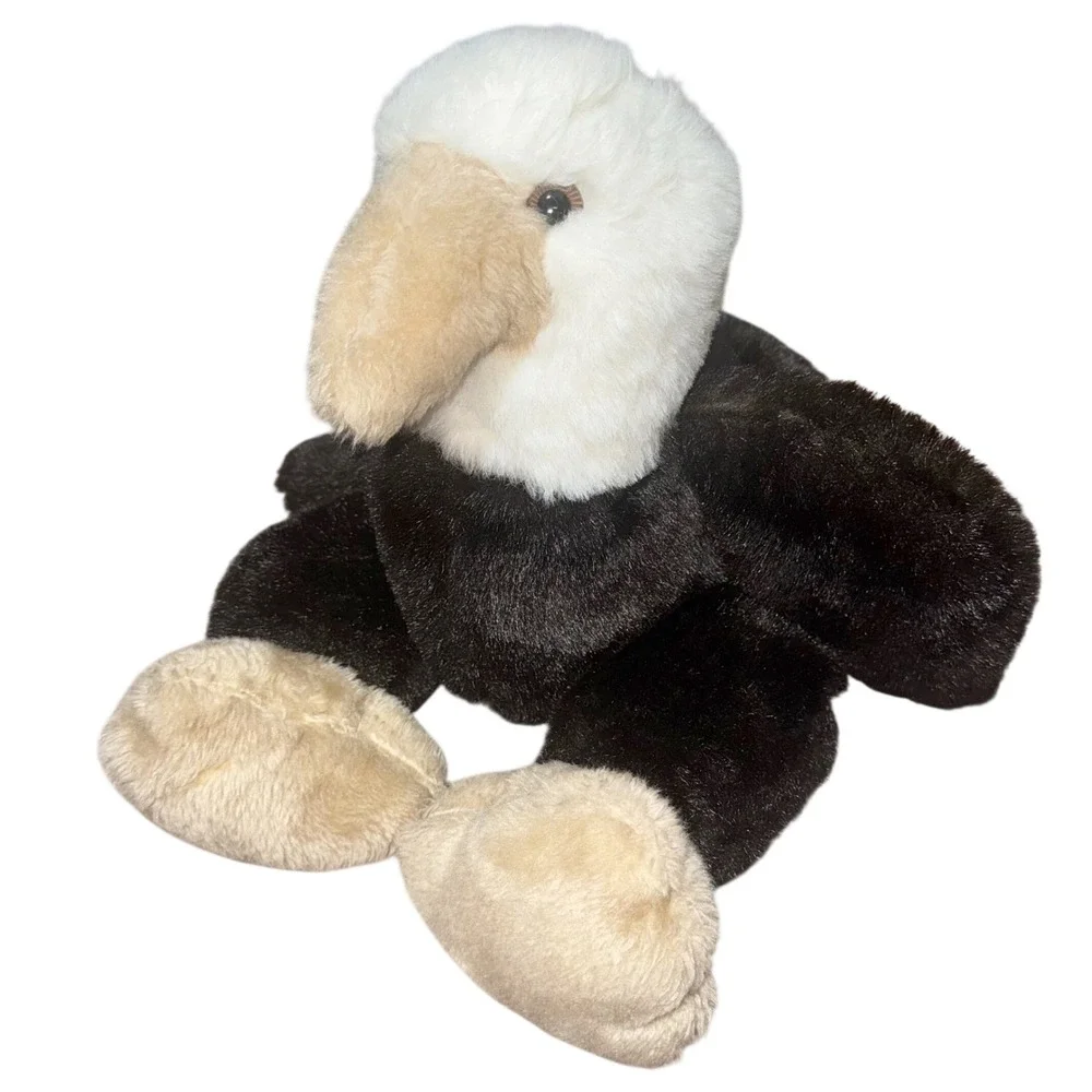 Vintage‎ Bald Eagle Bird Plush Toy Large Realistic Stuffed Patriotic Americana